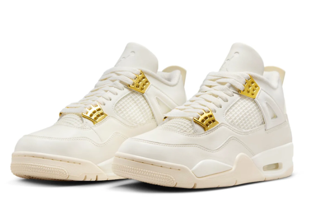 Air Jordan 4 Retro Women's Sneakers - Metallic Gold (AQ9129-170)